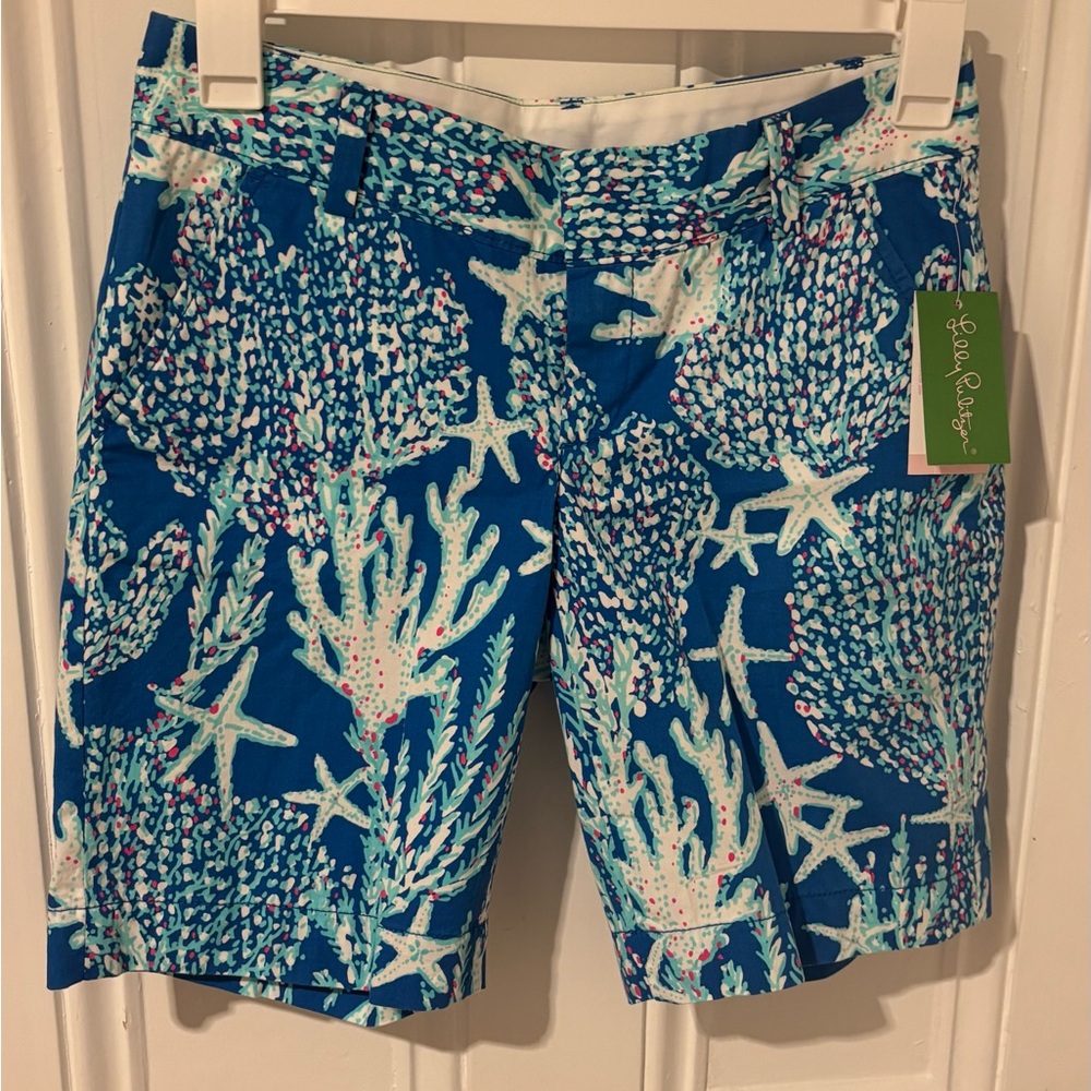 Lilly Pulitzer 'The Chipper' Blue Starfish Coral Women's Shorts